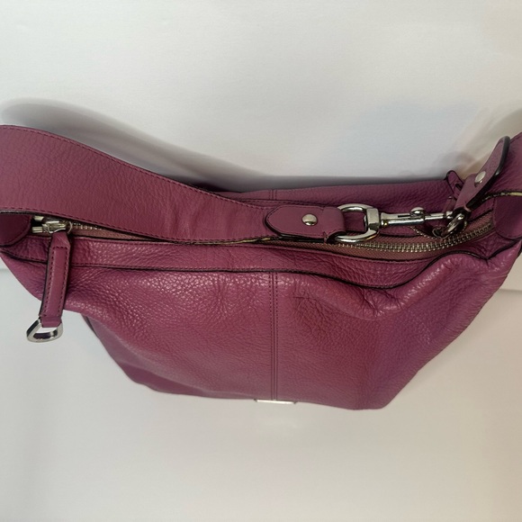 Coach Plum Purple Avery Pebbled Leather  Hobo Shoulder Bag - Picture 5 of 15